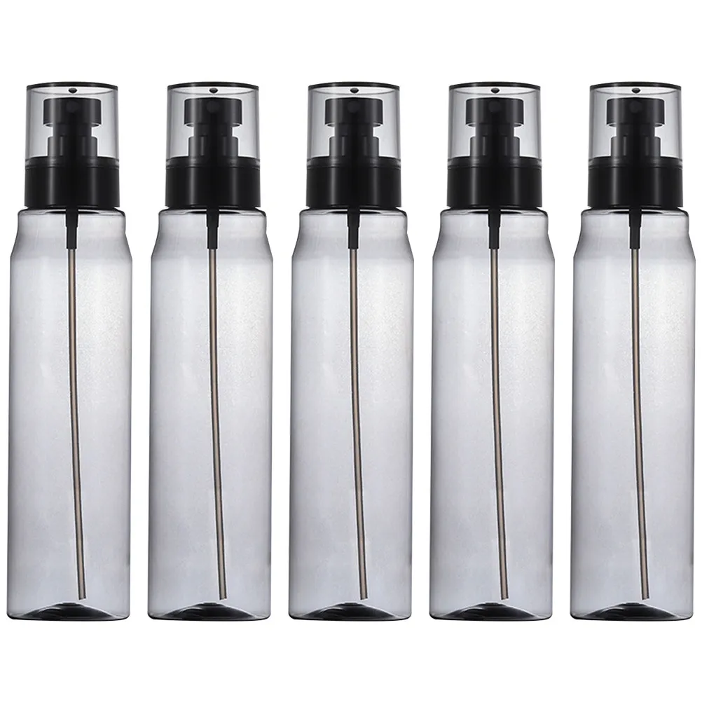 

Набор из 5 многоразовых портативных пластиковых распылителей-флаконов объемом 250 мл, герметичные, для дозирования и розлива, с мелкодисперсным распылением, черные