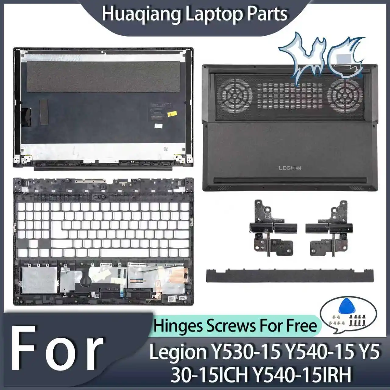 

Чехол для ноутбука Lenovo Legion Y540-15 81RJ 81SX 2019, задняя крышка ЖК-дисплея, Упор для рук, запасные части для нижней части ноутбука