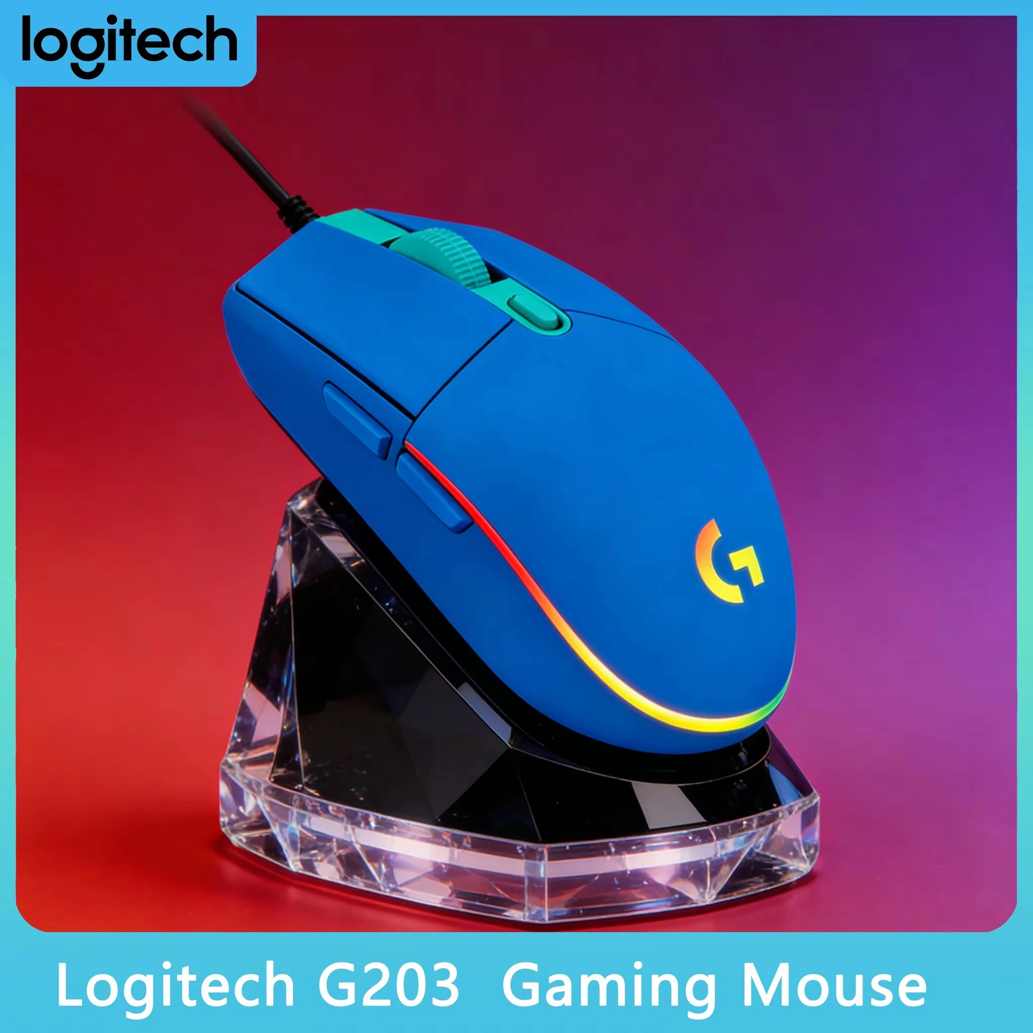 

Logitech G203/G102 Wired Gaming Mouse 8000 DPI RGB Lighting Programmable for PC Laptop Gamer High Precision Fast Response