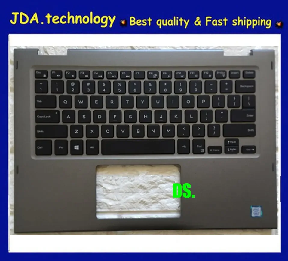 MEIARROW     New For Dell Inspiron 13 5368 5378 Palmrest upper cover US Keyboard JCHV0 0JCHV0 Touchpad No Backlight