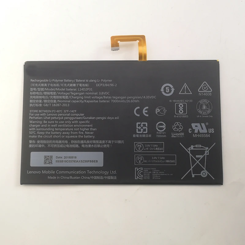 

L14D2P31 7000mAh Battery For Lenovo Tab 2 X30 TB2 X30L TB2-X30F TB2-X30M