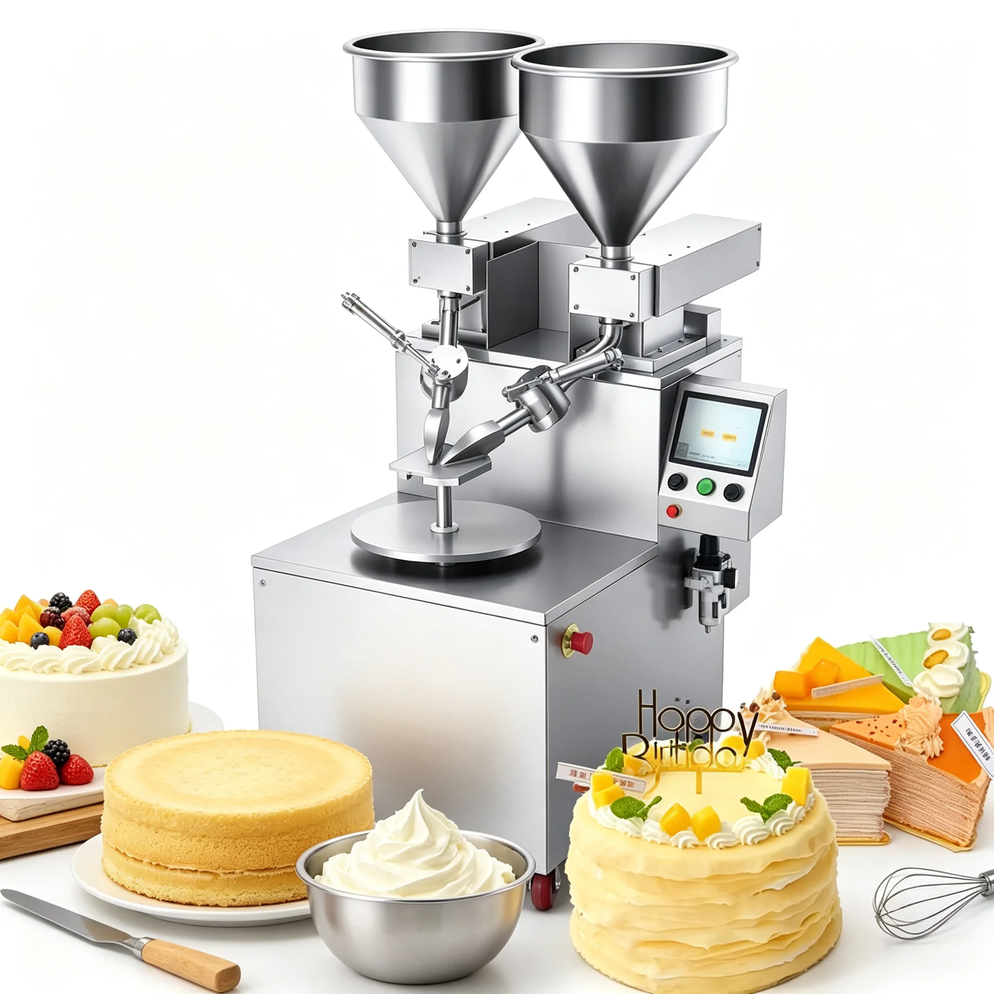 Multi‑Language Cake Cream Decorating Machine Auto Icing Equipment for Global Bakery Manufacturing Customized
