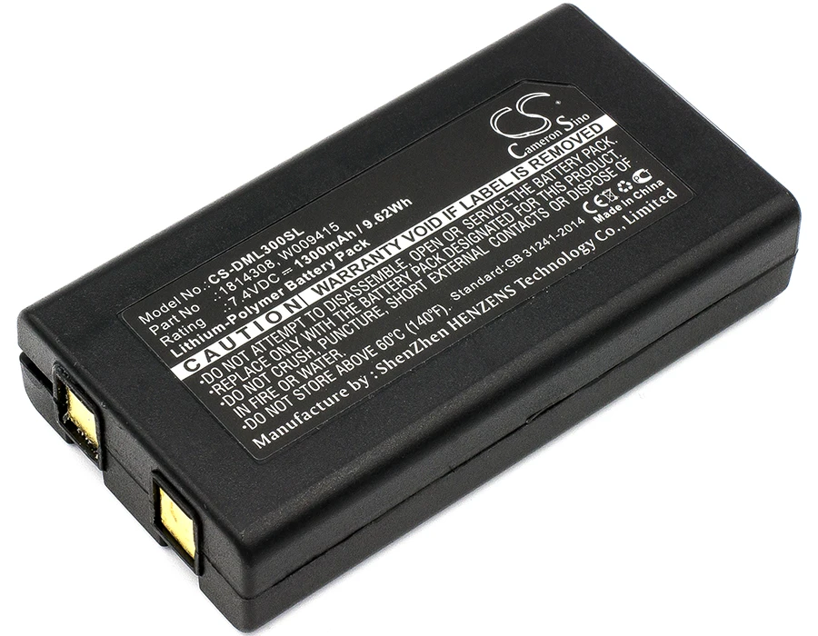 Batería de repuesto CS para DYMO XTL 300, LabelManager LM-500TS, LabelManager 500TS, LabelManager Wir PN:1814308 1300mAh / 9.62Wh