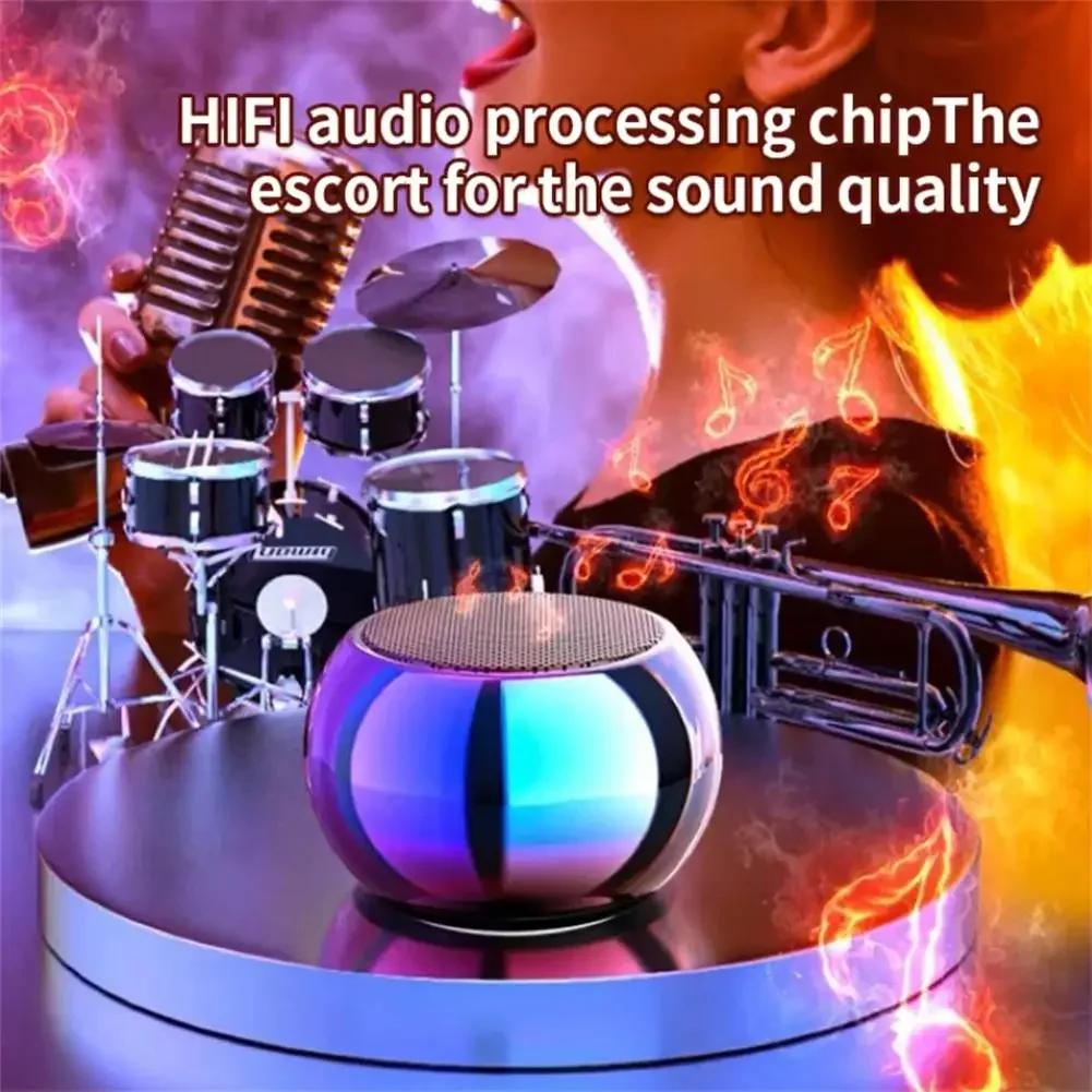 Portable Wireless Bluetooth Speaker New Steel Gun Metal Heavy Subwoofer Outdoor Mini Bluetooth Small Speaker for Home Office