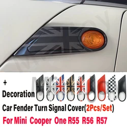 Die Schwarz Flagge Auto Seite Kotflügel Marker Licht Gehäuse Abdeckung Für MINI Cooper D Eine R56 Clubman R55 Cabrio R57 r58 2 teile/satz