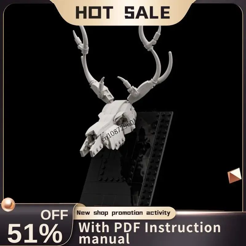 

Новинка, 275 шт., известная серия окаменелостей динозавров, Moc, подставка с черепом оленя, головоломка на заказ, творческие идеи «сделай сам», детская игрушка, подарок на день рождения