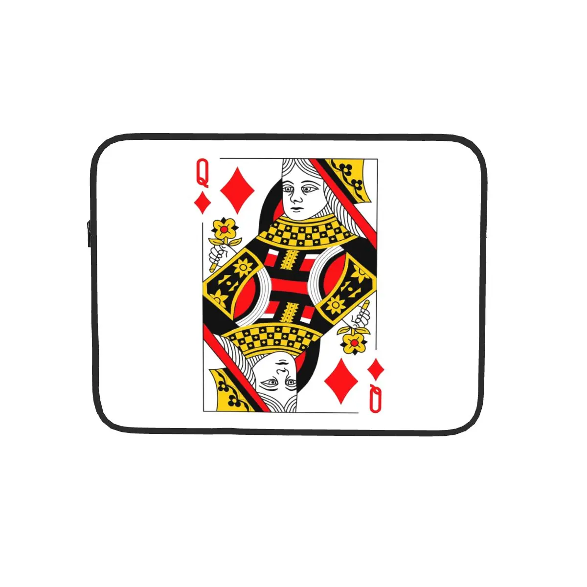 ダイヤモンドの女王 クラシック カード デッキ カジノ ポーカー Q ダイヤモンド ラップトップ バッグ ケース ポーチ Macbook Air Pro タブレット用 耐衝撃ケース バッグ