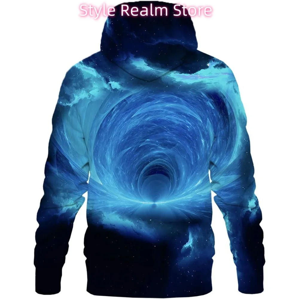 للجنسين 3D مطبوعة هوديس عارضة تجريب هوديي سترة البلوز Blue54