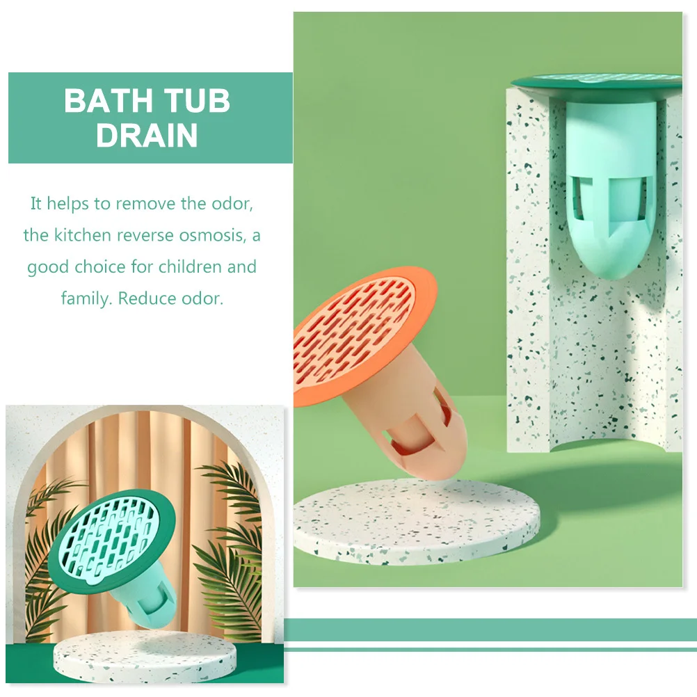 2 Stück Duschbodenablauf verhindert geruchsdichte Kanalisationskernstopfen Tiefenwasserdichtung Anti-Haarverstopfung für Küche Badezimmer Toilette