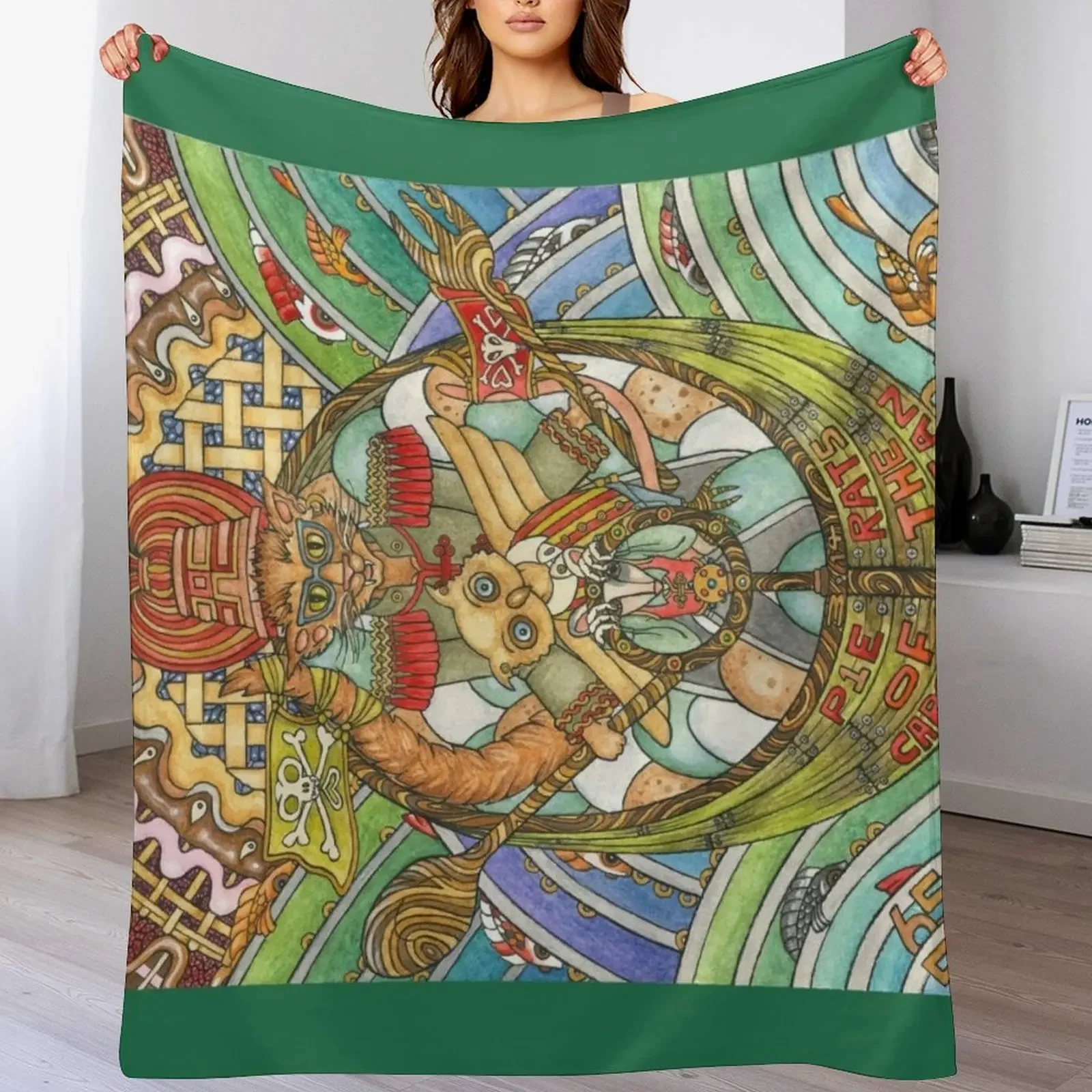 

The Owl and the Pussycat part two Pie Rats Throw Blanket Designers warm for winter For Decorative Sofa Multi-Purpose Blankets
