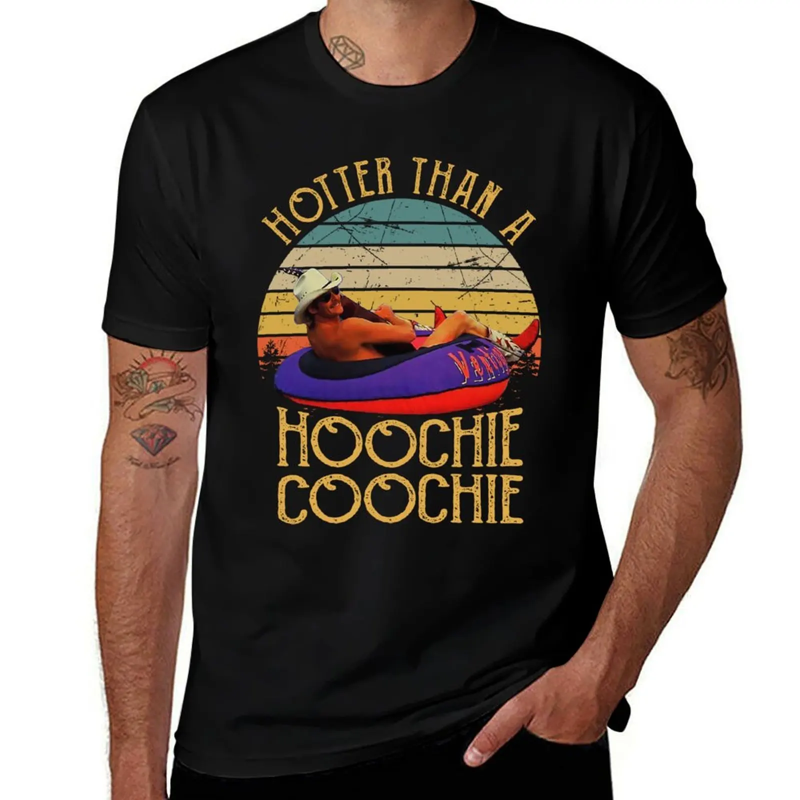 

Hotter Than A Hoochie Coochie Alan Vintage Retro Style T-Shirt tops cute tops men tshirt
