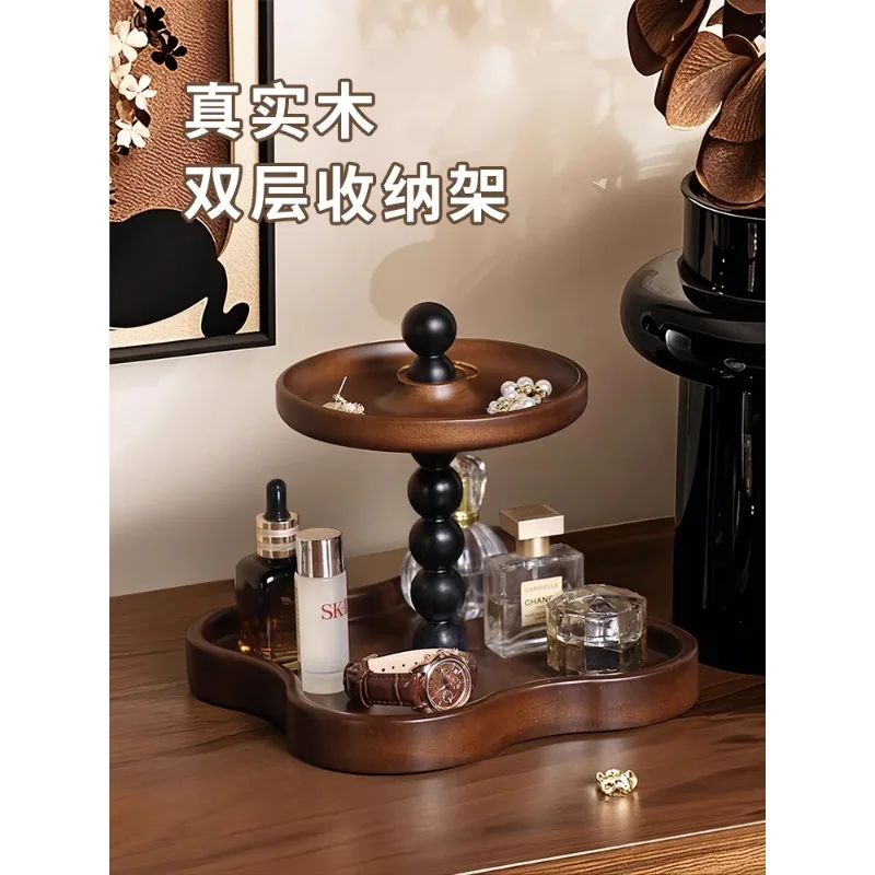 

Solid wood desktop rack, entrance storage rack, cosmetic key, multi-functional household decoration ornament