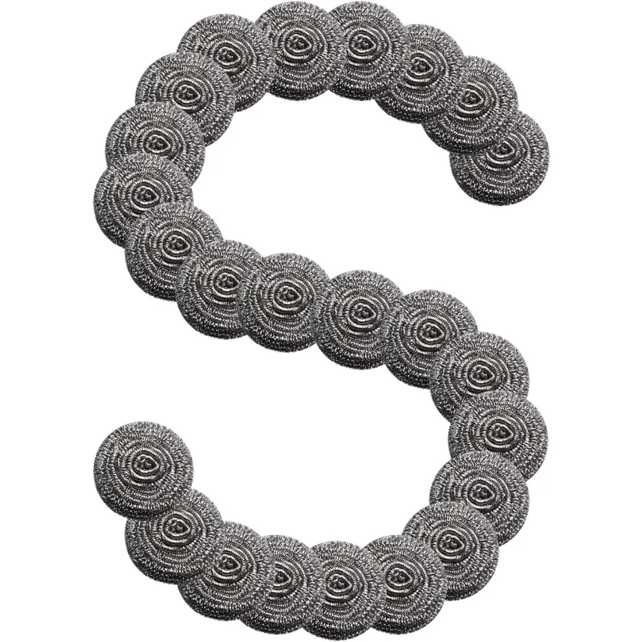 24 عبوة من أدوات تنظيف الصوف الفولاذية لتنظيف المطبخ: مثالية لأواني الأطباق والمقالي والشوايات وأحواض الفولاذ المقاوم للصدأ وفرك معدني متين #1