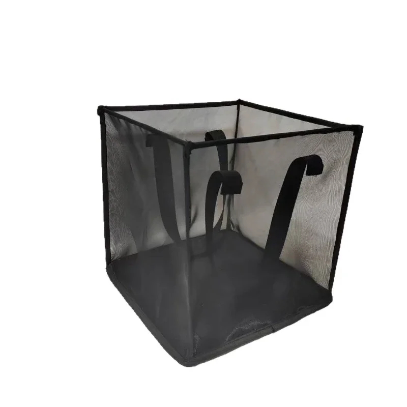 

Laundry Basket with Handle Bathroom Laundry Basket Large Foldable Square Mesh Household Portable