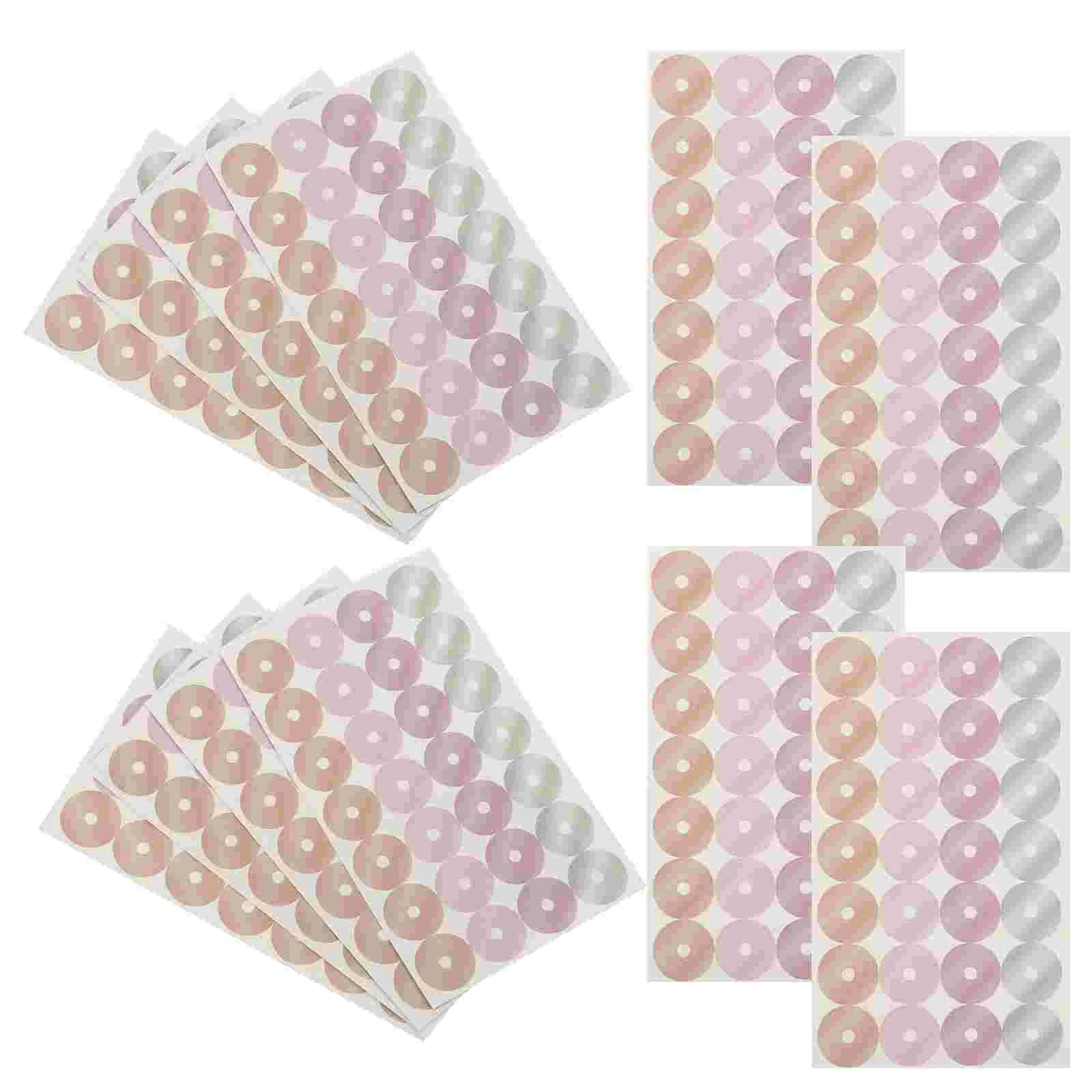 16 Sheets Round Stickers Loose-leaf Paper Patch Hole Protection Repair Punch Reinforcement Label Binder Circles Office