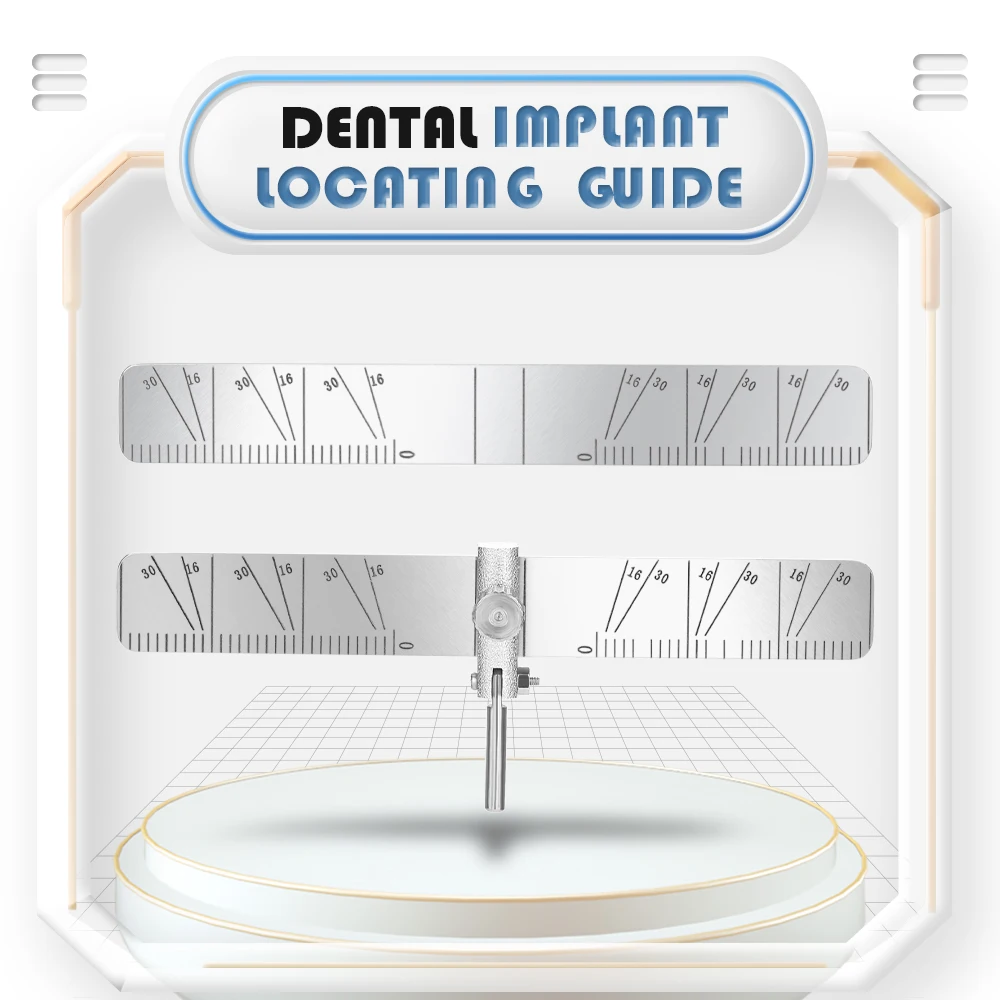 AZDENT – Guide de localisation d'implant dentaire, ensemble de règles à 2 angles, chirurgical, plantation, localisateur, jauge, Instrument de laboratoire Autoclavable