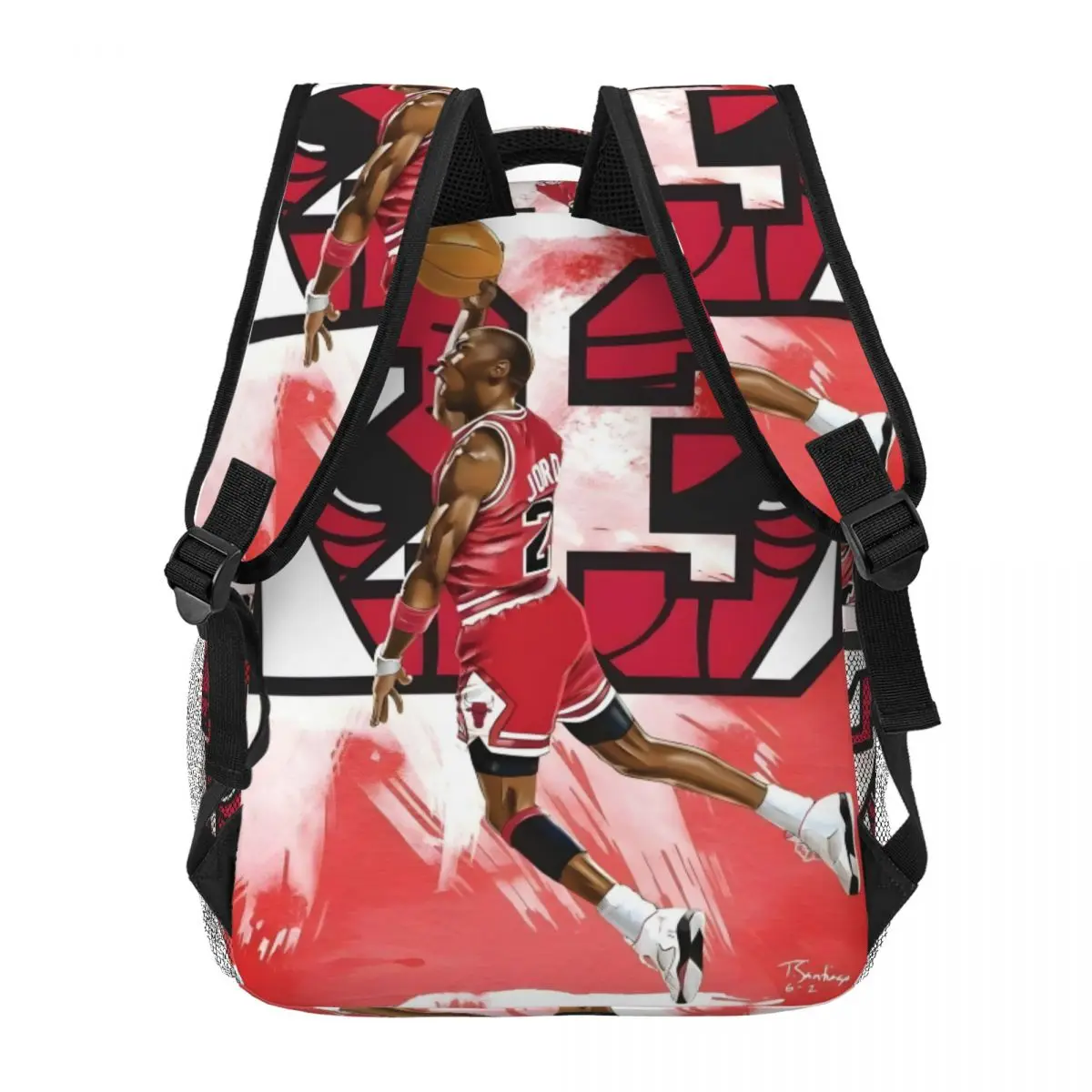 Michael-Jordan Printed Lightweight Casual Schoolbag For School, Outdoor, Shopping, Office 16in