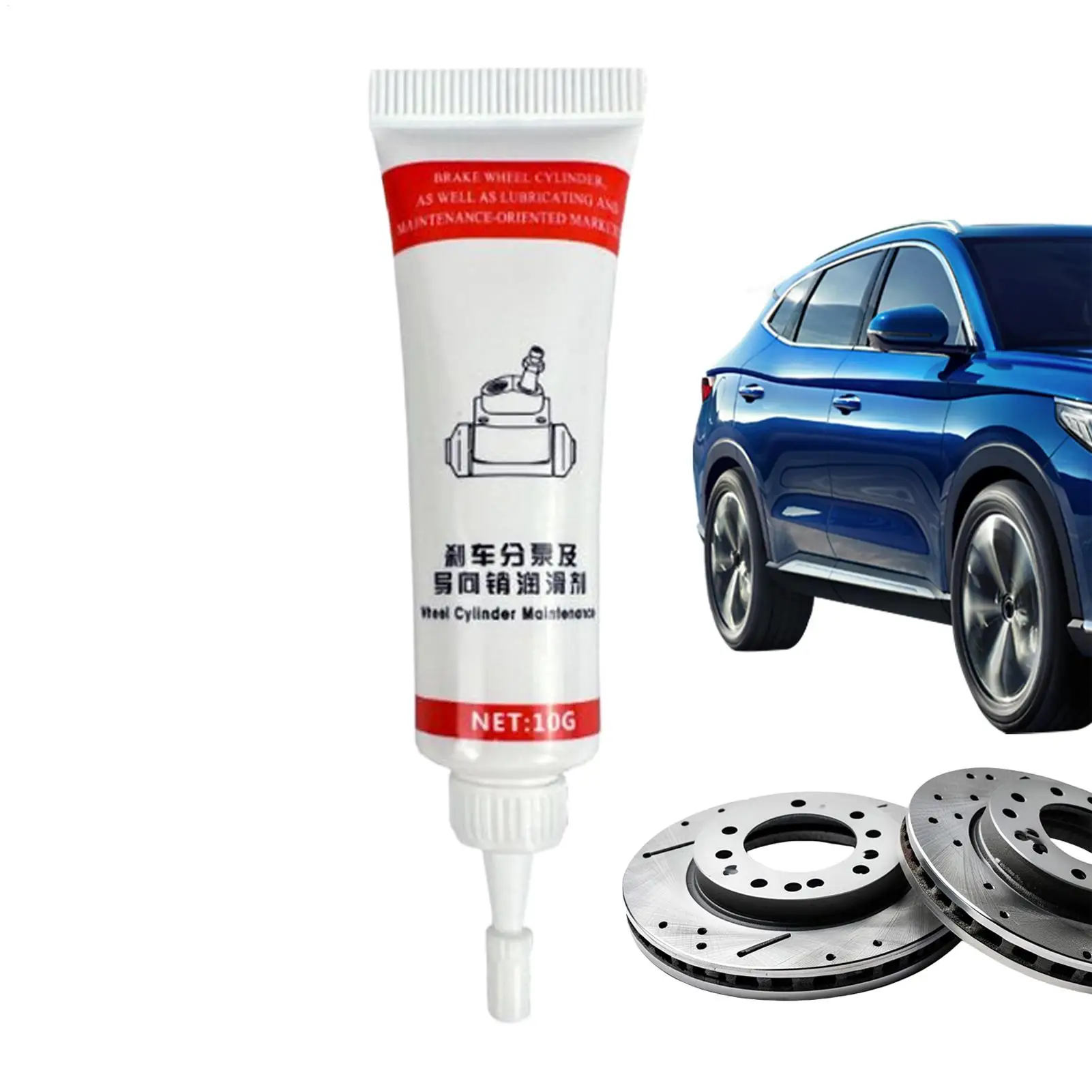 Grasa para pasador de freno de 10g, lubricante resistente al calor para piezas de pasador de freno, lubricación eficiente duradera a prueba de humedad para coche