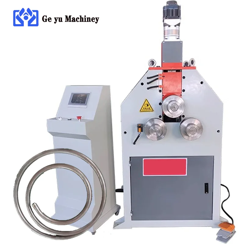 Pipe Tube Rolling Bending Machine 3 7 Roller Profile Round Ring Roll Greenhouse Spring Big Huge Radius