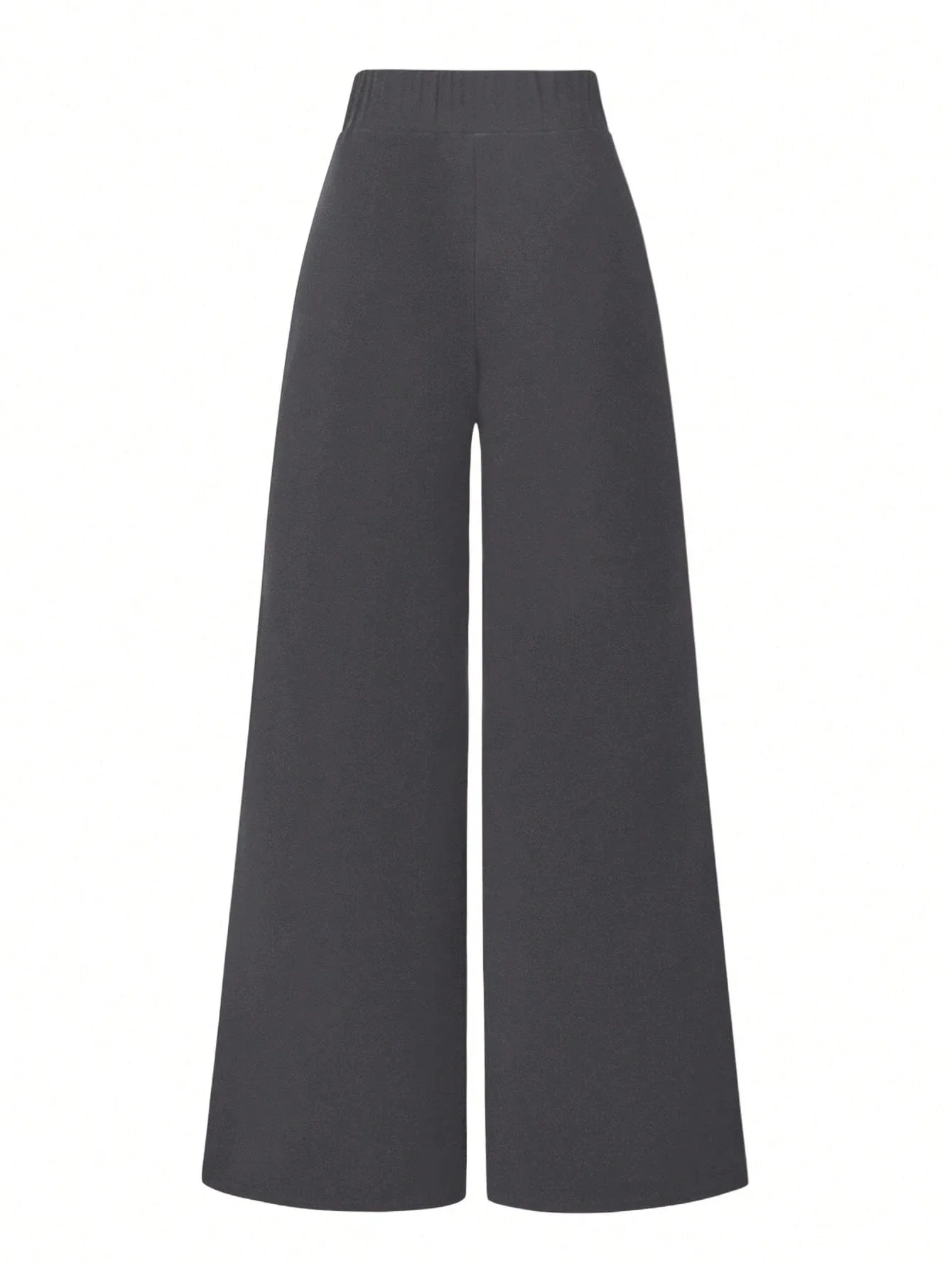 

Брюки с высокой талией, однотонные, широкие, с передним швом, элегантные женские брюки