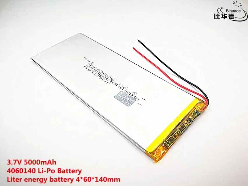 10pcs Liter energy battery 3.7V,5000mAH 4060140 Polymer lithium ion / Li-ion battery for tablet pc 7 inch 8 inch 9inch,mp3,mp4