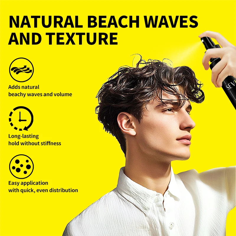 3 In 1 Sea Salt Hair Styling Spray Non Greasy Hair Volumizing Shampoo Oil Control Long-Lasting Instant Volume Hair Fluffy Powder