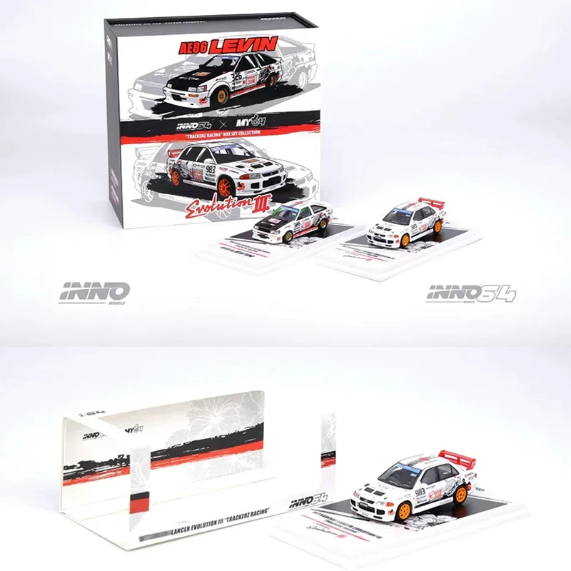 In Stock INNO 1:64 MY64 Corolla AE86 Levin Lancer Evolution 3 Diecast Diorama Car Model Toys