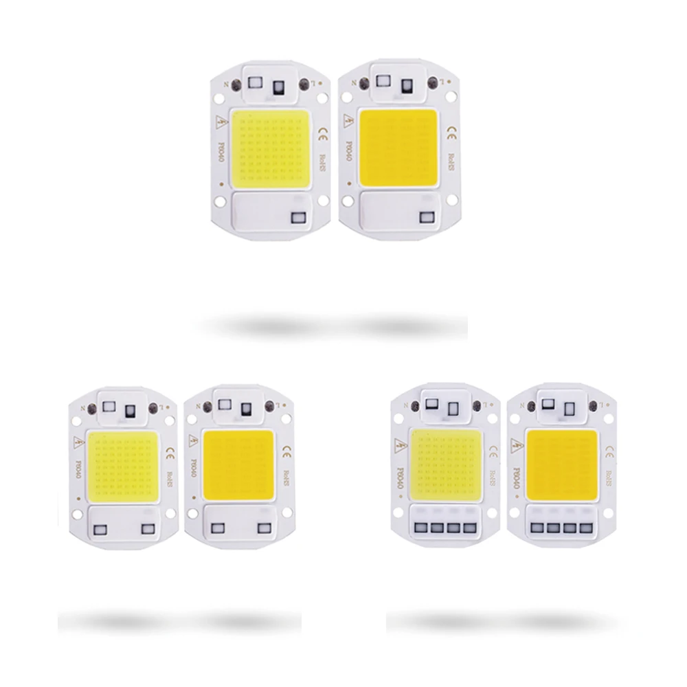 LED Chip 20W 30W 50W AC 220V Smart IC No Need Driver COB chip light DIY Lampada floodlight spotlight COB LED Lamp Bead lighting