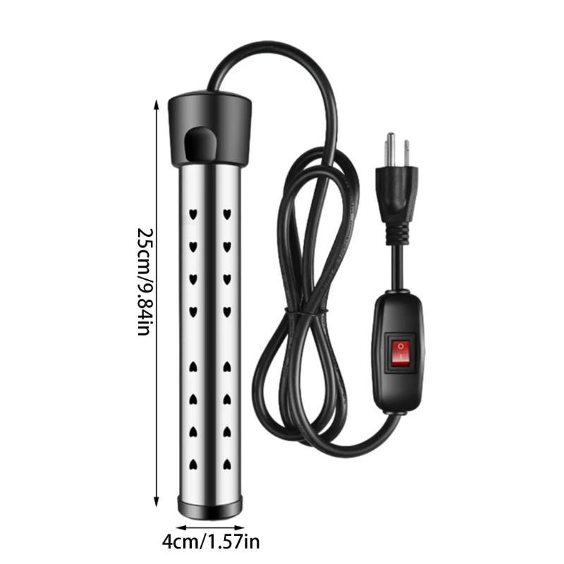 Dễ dàng sử dụng Máy sưởi xô điện 1500W với lớp bảo vệ bằng thép không gỉ