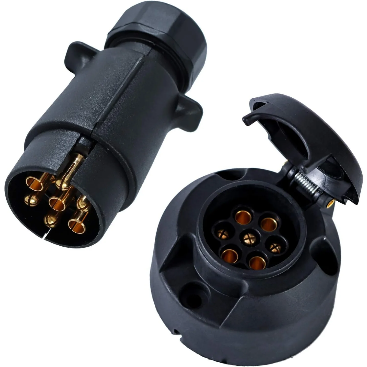 

7-контактная розетка для прицепа, 12 В, 24 В, электрический разъем для каравана, буксировочная розетка для фаркопа