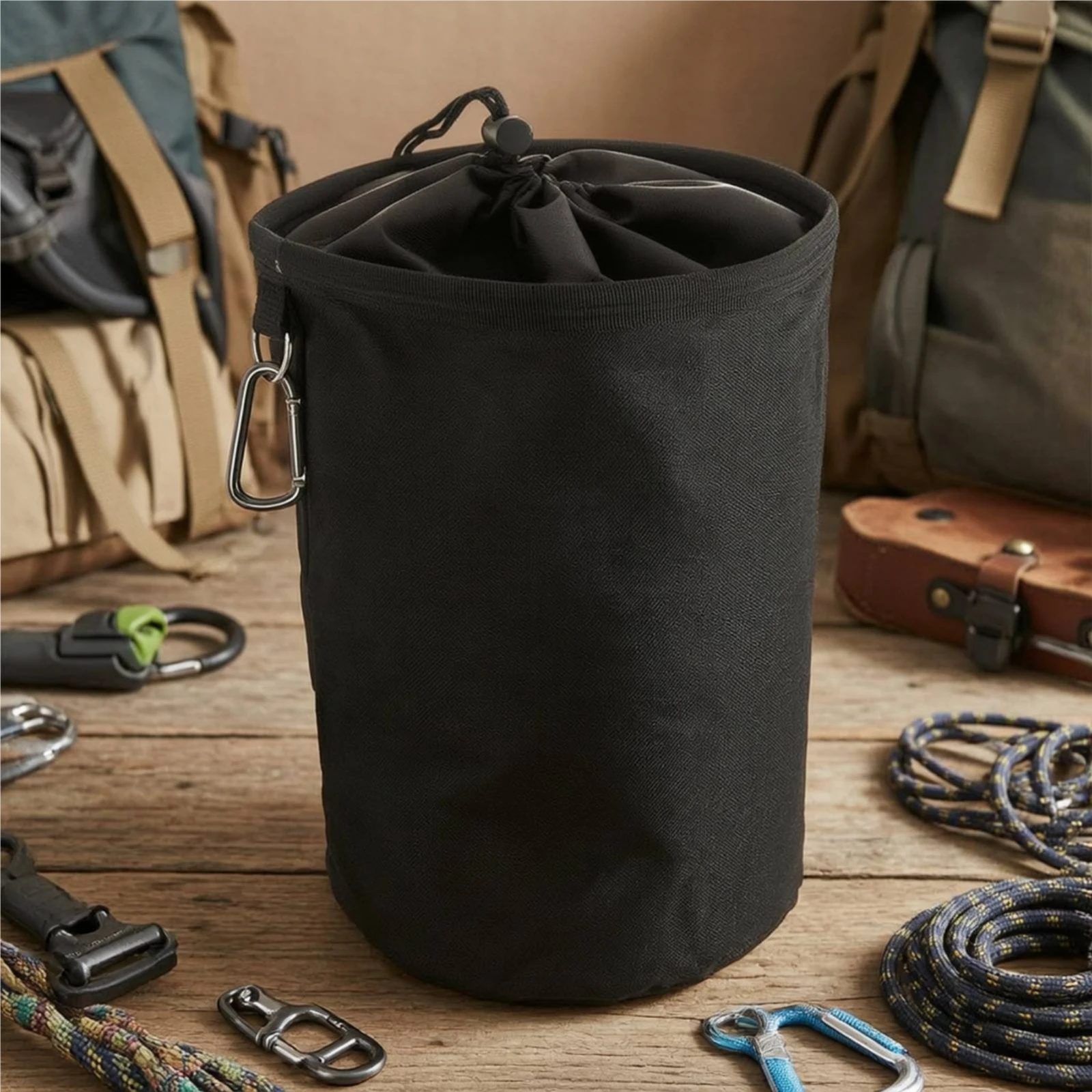 Storage Basket with Drawstring Portable Hanging Storage Basket Hanging Organizer with Hook Lightweight Water-Resistant