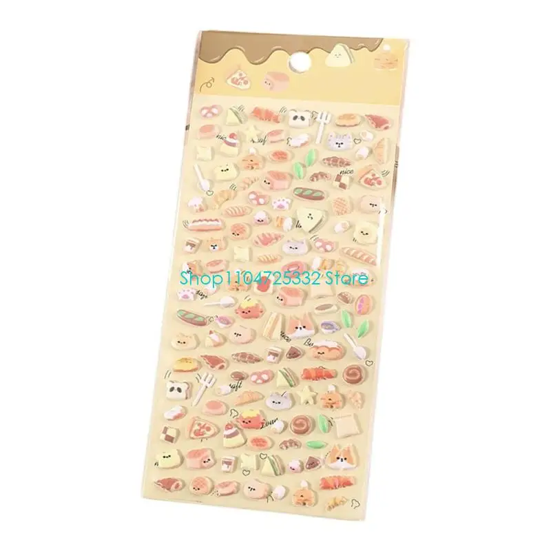 P5EA 3D Sticker Cartoon Sticker Tiny Handcraft Sticker Reusable Tiny Patches