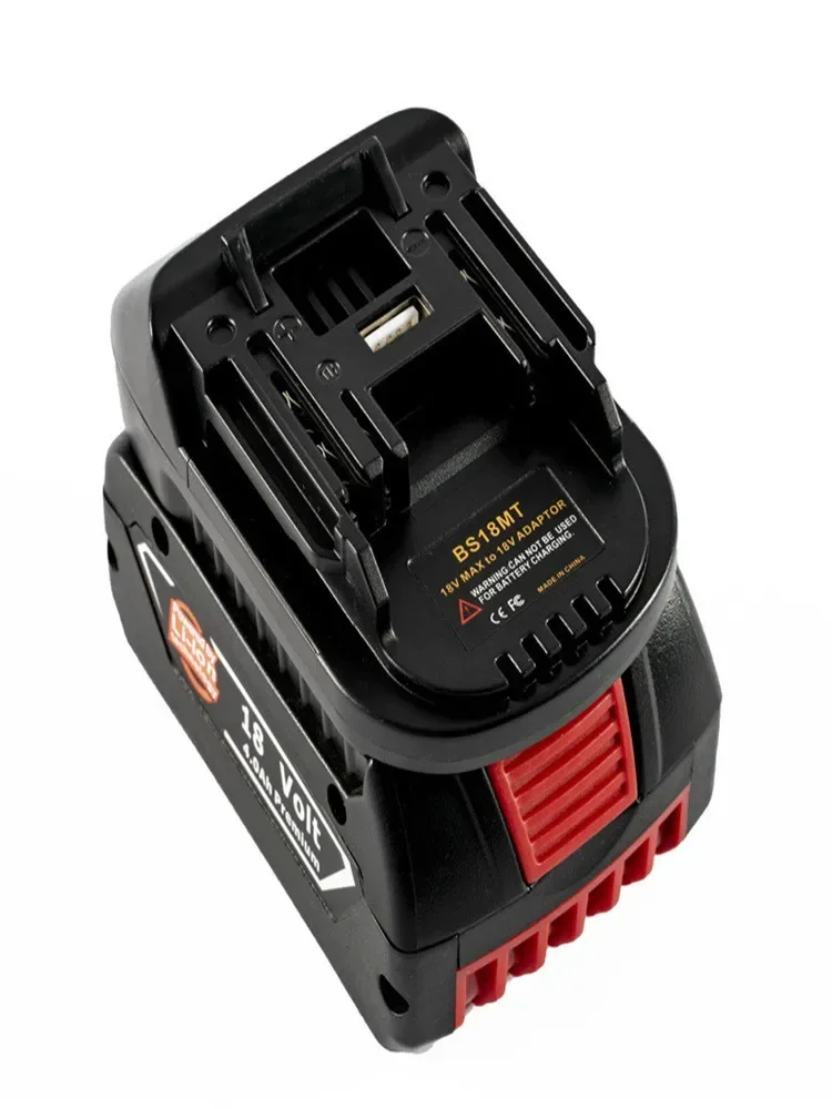 BS18MT Akku-Adapter für Bosch 18 V Li-Ion-Akkus wandelt sie in Akkus, die zur Verwendung mit 18-V-Elektrowerkzeugen von Makita geeignet sind
