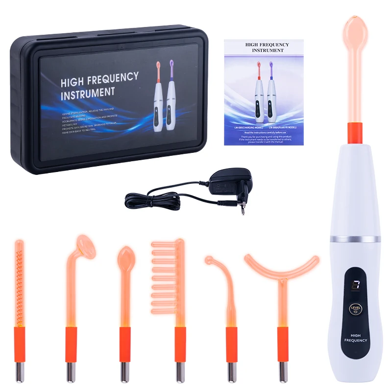 

High Frequency Acne Facial Machine Available for the Whole Body Seven-Speed Adjustment Six Interchangeable Heads Painless