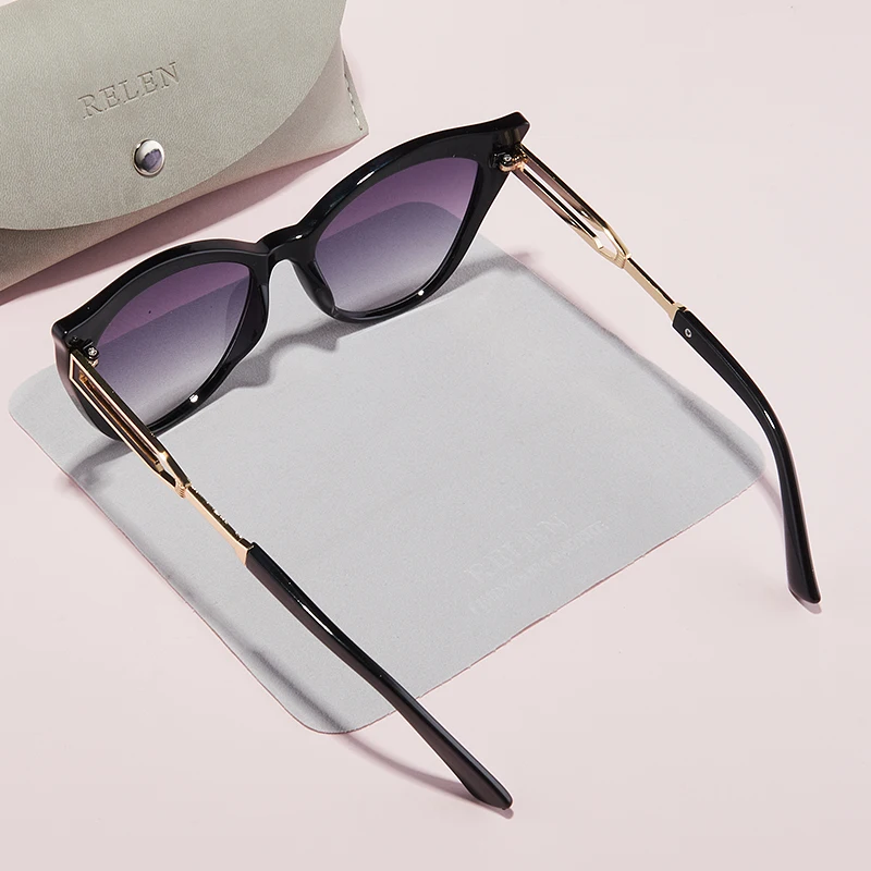 Relen 1Pc نظارات عصرية للنساء والرجال، تصميم علامة تجارية جديدة، نمط عين القطة الموسمية الرجعية، أنيق، عالي الجودة، فريد من نوعه، V #5