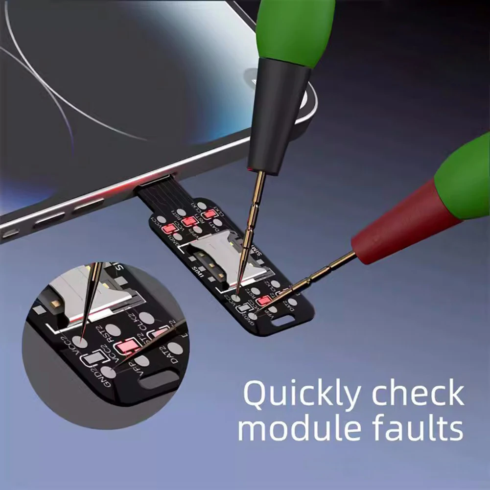

2UULs SIM Card Tester, For Mobile Phone Repairs, Supports 5G Module Faults And Is An Automatic, Fast Dual SIM Card Reader Tools