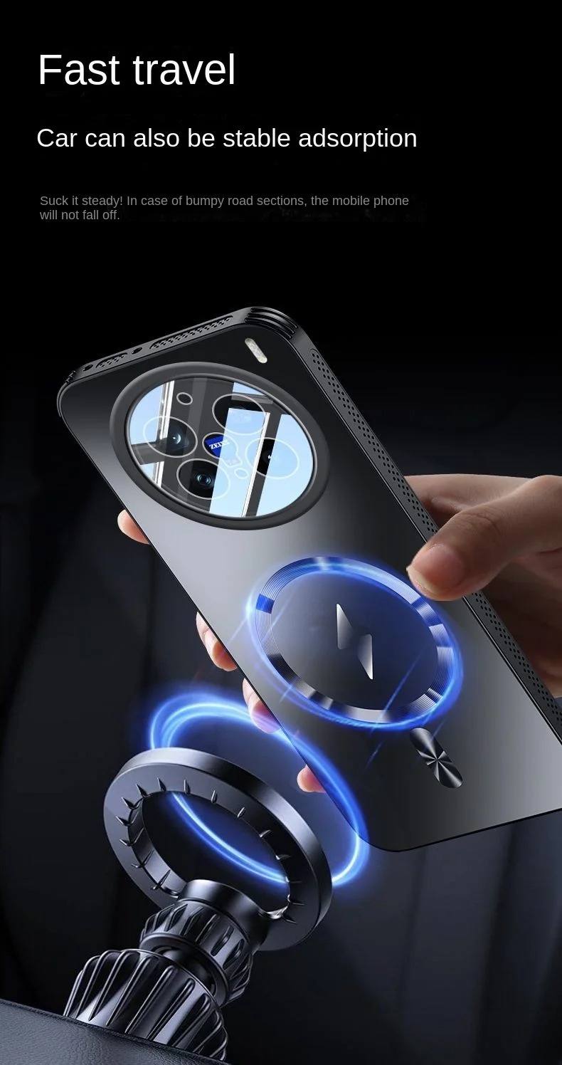 For VIVO X200 Pro Case Hard Matte Magnetic wireless charging Lens Protective Back Cover For VIVO X100S X200 Pro Mini X100 Ultra
