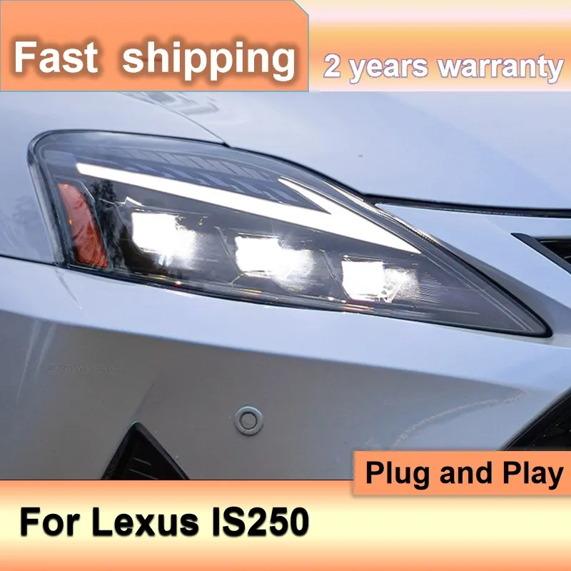 

Car Accessories for Lexus IS250 Head Light 2006-2013 Lexus IS Headlights DRL Dynamic Turn Signal High Beam Projector Lens