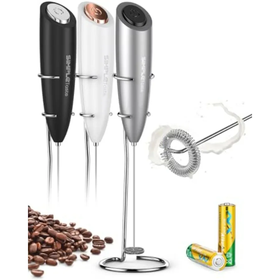 

Milk Frother Handheld Electric Foam Maker, Drink Mixer with Stainless Steel Whisk for Cappuccino, Bulletproof Coffee, Latte,,wi