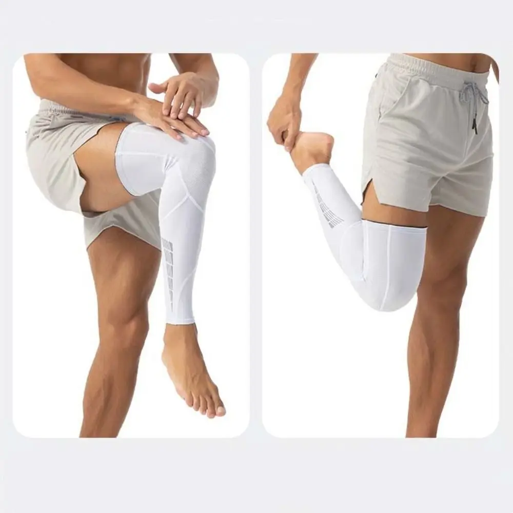 

Anti-slip Compression Leg Sleeves Silicone Strips Breathable Long Knee Sleeve Knee Pads Protective Gear Sports Leg Sleeves