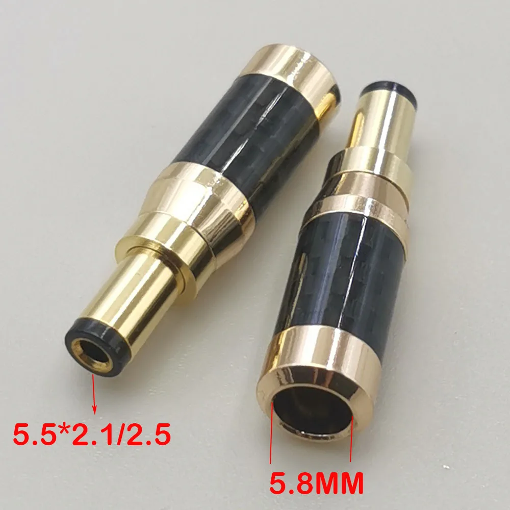 

1pcs Gold Plated DC 5.5*2.1/2.5mm Charging Plug DIY Solder Wire DC 10A High Current 5.5x2.5 5.5x2.1 DC Power Male Jack Connector