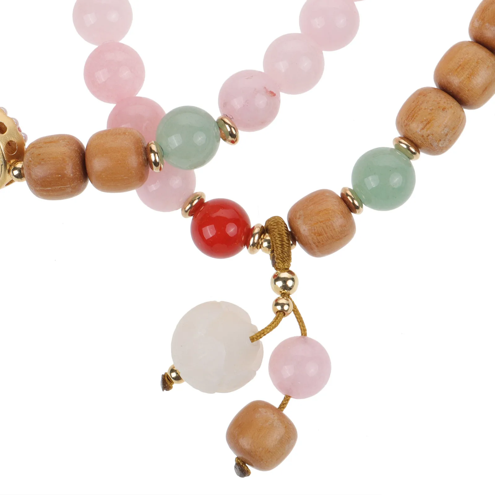 

Wood Beads Bracelet Stylish Double-Layer Adjustable Hand Charm Wristband Suitable for Women Men Wearing Gift Idea