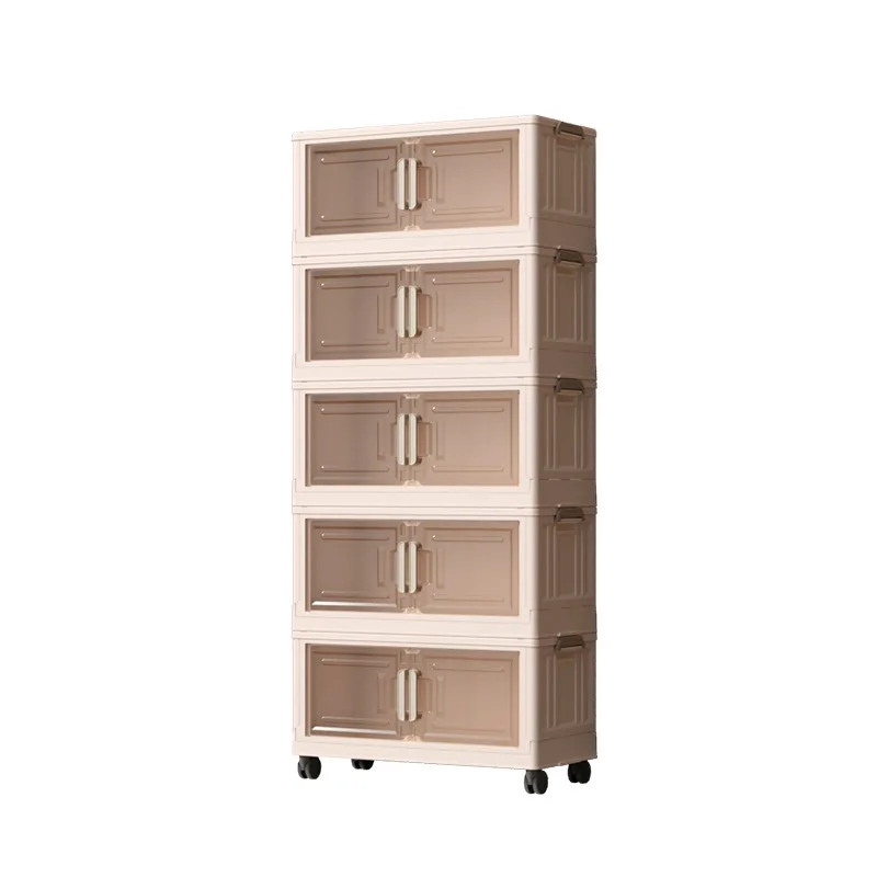 

Thickened folding storage cabinet, multi-layer storage box for home use