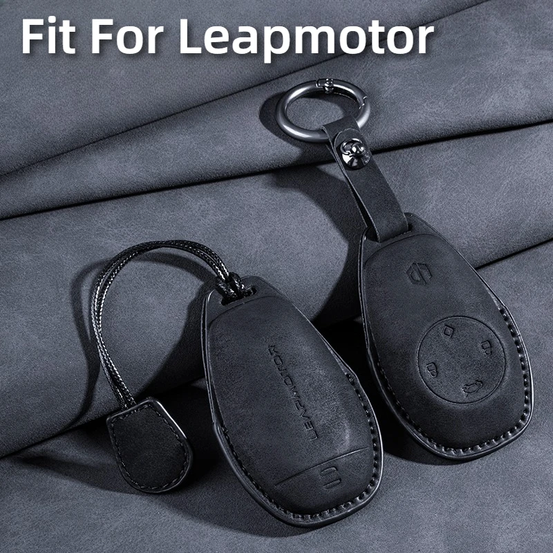 

Fit For Leapmotor T03 B10 C10 C01 C11 C16 Car Key Card Holder Smart Card Case Suede Protective Shell