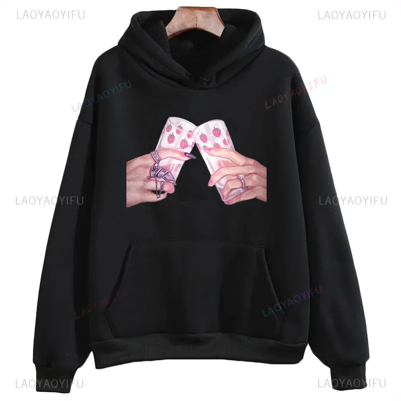 Nana Osaki Spring Hoodies Hip Hop Style Unisex Hooded Sweatshirt Harajuku Ren Honjo Patterned Pullovers Sweater Anime Hoodie