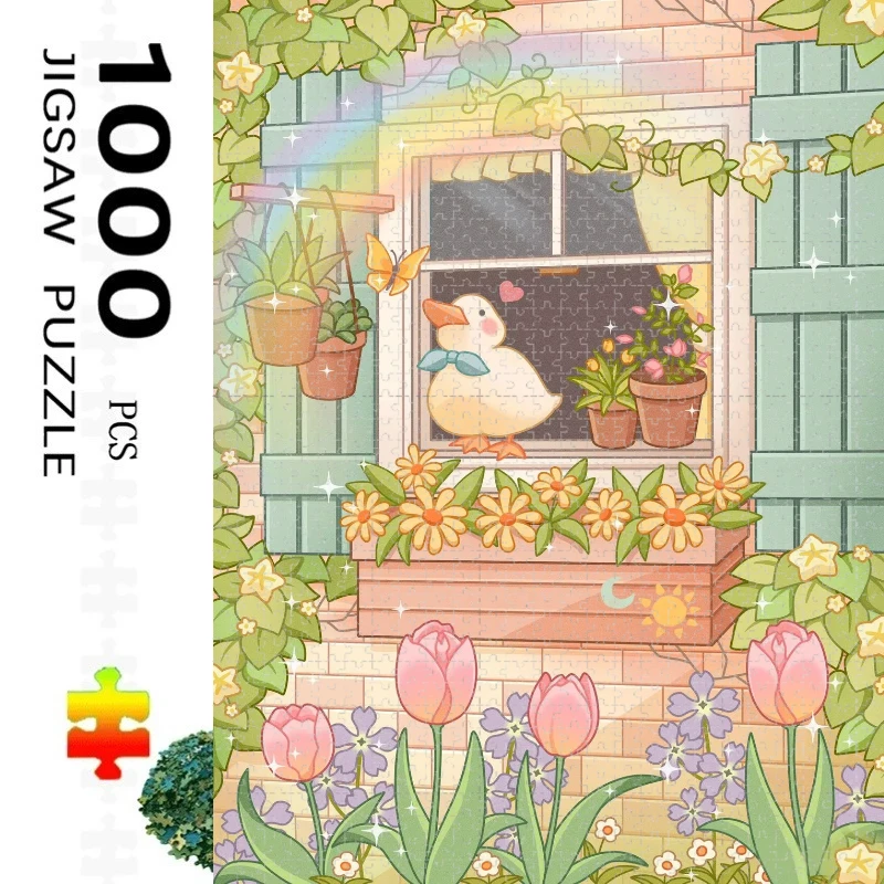 

500/1000/1200/2000 PCS Puzzle Cartoon Animal Theme Puzzles for Challenging Family Activity Games Party Birthday Gift