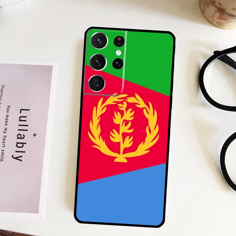 Eritrea Flag Case For Samsung Galaxy S23 S22 Ultra S8 S9 S10 Plus Note 10 20 Ultra S21 S20 FE Phone Shell