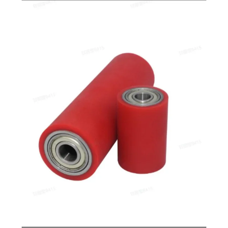 

Urethane 50 degree soft rubber coated roller double bearing unpowered rubber roller idler wear-resistant rubber roller PU