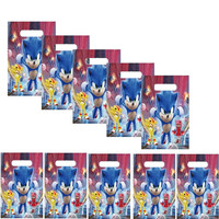 10pcs Sonic The Hedgehog Gift Bag Party Decor Supersonic Goody Bag for Cookie Candy Bag Children's Party Decoration