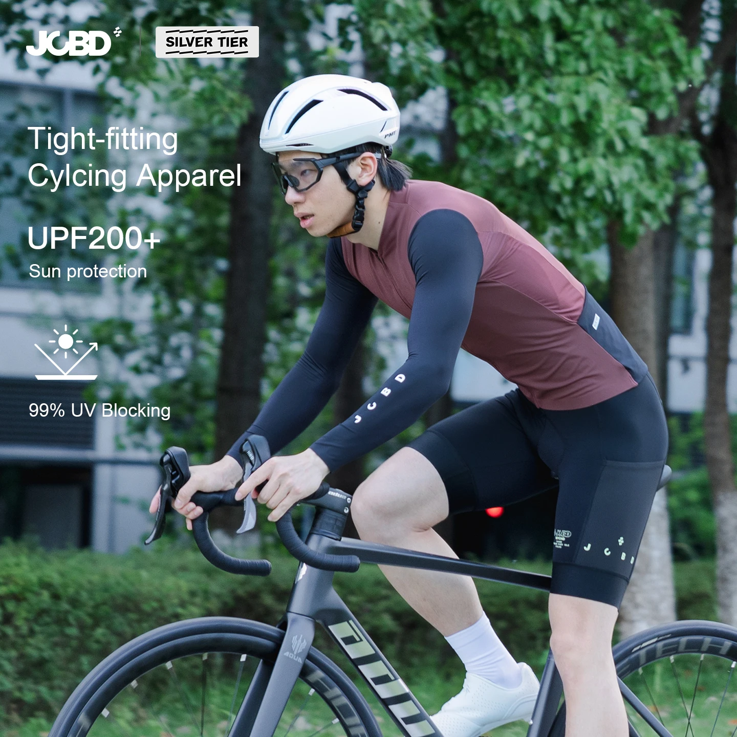 

JCBD Pro Cycling Jerseys Men Bicycle Competition Clothing UPF200 UV Blocking Breathable Cooling Fabric Road Racing Bike Jerseys